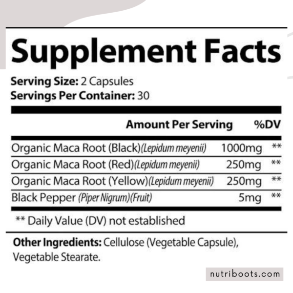 Maca root capsules